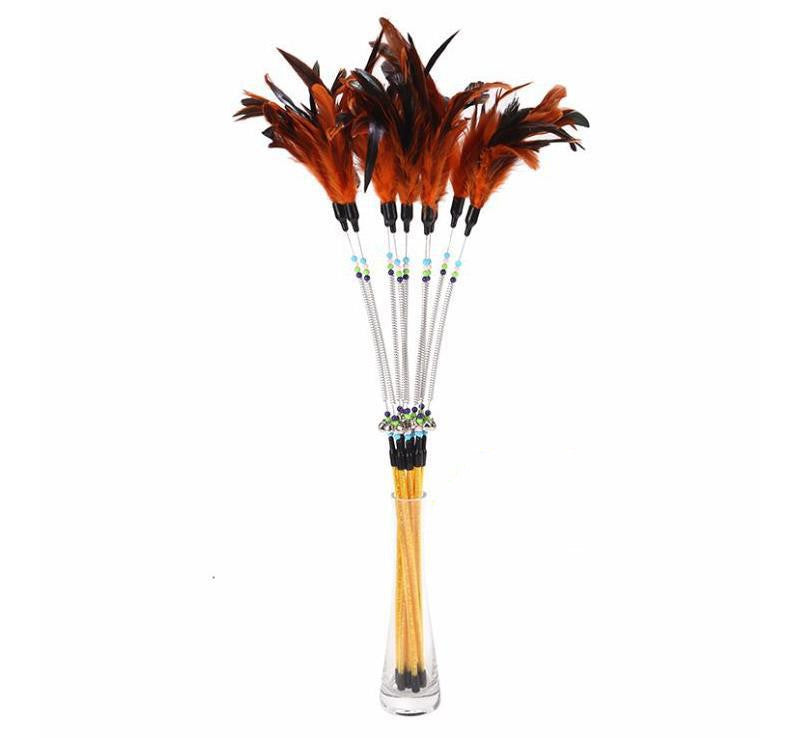 Set of arrows with feather fletchings on a white background