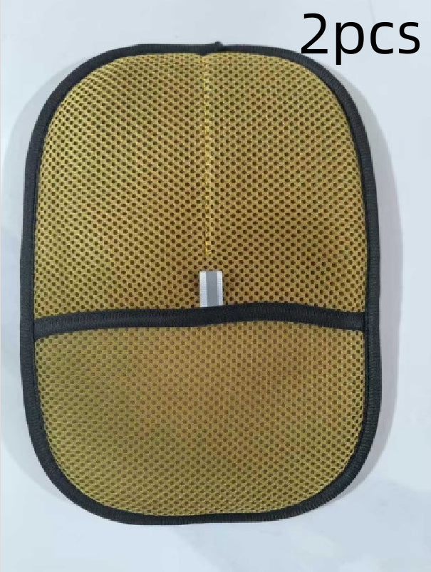 Brown deshed mitt  with black border on a white background, labeled '2pcs'.